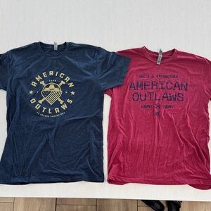 American Outlaws US Soccer Graphic T-Shirts lot of 2 Men’s Medium